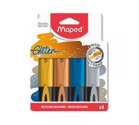 Etui De 4 Surligneurs Glitter Metal - Fluo Pep's Maped