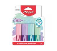 Etui De 4 Surligneurs Glitter Pastel - Fluo Pep's Maped