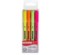 Etui De 4 Surligneurs High Liner - Pointe Biseautée - Kores G