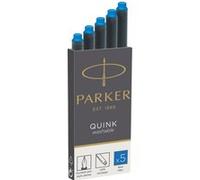 Parker Quink Washable Ink Cartridge 5 Units Bleu