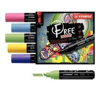 Étui de 5 marqueurs STABILO FREE Acrylic Seaside - assortis