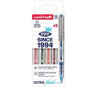 Etui de 5 Rollers encre liquide EYE UB157E Pointe Moyenne Assorti Fun