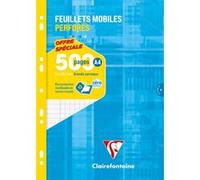 Etui de 500 feuillets mobiles perforés A4 Clairefontaine Grands carreaux G
