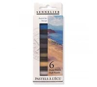 Sennelier Étui de 6 demi-pastels À l'écu – Coloris Bord de Mer