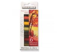 Etui De 6 Demi Pastels À L'écu Sennelier Coloris Paysage D'automne