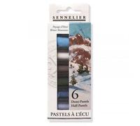 Etui De 6 Demi Pastels À L'écu Sennelier Coloris Paysage D'hiver