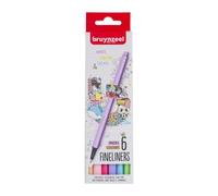 Etui De 6 Feutres De Couleur Pastel Bruynzeel Assortiment