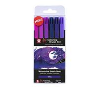 Etui De 6 Feutres Pinceaux Koi Coloring Brush Pen Galaxy Colours Sakura