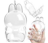 Étui de Acrylique Transparent pour Figurines Boîte Mystère, Vitrine en Protection pour Labubu avec Chaîne en Métal, Couvercle Anti-poussière et Anti-Rayures pour Mini-poupées de Collection (Sitzend)