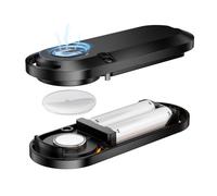 Étui de batterie pour Airtag - 10 ans - Utilisez deux piles AA au lieu de cela, plus de 14 fois plus de capacité que le CR2032, 4 en 1 pour accrocher/magnétique/coller/stocker, étanche