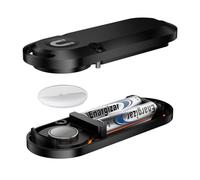 Étui de batterie pour AirTag - 4 en 1 : accrocher, magnétique, coller et ranger. Utilisez deux piles AA. Plus de 14 fois plus de capacité que le CR2032, étanche