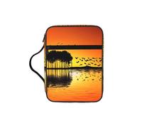 Étui de bible avec imprimé réflexion de guitare de lac pour femmes et filles, avec poignée pour bible de taille standard