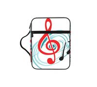Étui de bible imprimé musique colorée pour femmes et filles, avec poignée pour bible de taille standard