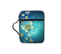 Étui de bible imprimé papillon pour femmes et filles, avec poignée pour Bible de taille standard