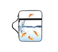 Étui de bible imprimé poisson dans l'eau pour femmes et filles, avec poignée pour bible de taille standard