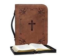 Étui de bible | Vintage | Cuir synthétique | Étui biblique avec fermeture éclair | Sac de transport | Sac à main | Sac à main étanche et portable