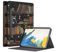 Étui de bibliothèque chat pour Samsung Galaxy Tab S8 (2022) / Galaxy Tab S7 (2020) 11", plusieurs angles de vue avec porte-stylo S, mise en veille/réveil automatique pour Galaxy Tab S8 2022