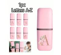 Étui de brosse à dents portable Rose Gold Lettre A-Z, gardez votre brosse à dents propre et prête à l'emploi n'importe quand, n'importe où ! Porte-brosse à dents de voyage, couvercle de tasse à brosse