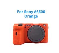 Étui de caméra en Silicone,housse de protection pour appareil photo Sony Alpha A6000 A6100 A6300 A6400 A6500 A6600 A5100 A5000 - Type A6600 Orange