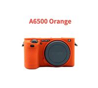 Étui de caméra en Silicone,housse de protection pour appareil photo Sony Alpha A6000 A6100 A6300 A6400 A6500 A6600 A5100 A5000 - Type A6500 Orange