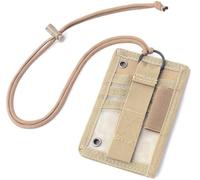 Étui de carte portable rétractable 2 en 1, sac d'identité avec fenêtre, 3 fentes pour cartes et porte - stylo, idéal pour EDC, extérieur, forces de sécurité