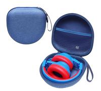 Étui de Casque Pliable pour Enfants Compatible avec iClever BTH12 / HS19 / BTH26 / JoySpark-T5 / Candy Bila BH03 / EarFun/IMYB/MIDOLA MD-B01 / Noot Products - Bleu (étui Uniquement)