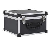 vidaXL Etui de CD pour 40 CD Boîte de Rangement de CD Boîtier Coffre de Rangement de CD Bac de Rangement Boîte pour Stockage Aluminium ABS Noir