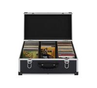 Étui de CD pour 60 CD Aluminium ABS Noir Noir G
