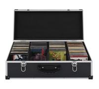 Étui de CD - VIDAXL - Aluminium ABS Noir - Contemporain - Design - Aspect bois