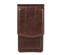 Étui de Ceinture Pochette Téléphone Portable Holster, Sacoche Telephone Homme Compatible pour iPhone 16 15 Pro Max Samsung Galaxy A14 A16 A05s M35 S24 Ultra Blackview Wave 8C 6C - Café