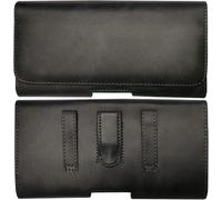 Étui de ceinture pour Oukitel WP56 | Étui de protection latéral latéral avec clip de ceinture et passant de ceinture | 1A Noir