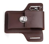 Étui de ceinture pour téléphone portable en cuir avec clip, étui de ceinture avec porte-clés, support de travail et de randonnée