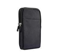 Étui de Ceinture pour Téléphone Portable Homme Noir, Pochette Smartphone Ceinture, Vertical Sacoche Ceinture Homme Randonnée Poche Sac Banane Sac Taille Portefeuille avec Boucle de Ceinture Mousqueton