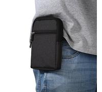Étui de Ceinture pour Téléphone Portable Noir, Petit Sac de Ceinture Homme, Multiples Sacoche de Ceinture Clip Universel de Smartphone Porte-Cartes Portefeuille Poche Pochette Sacoche de Randonnée