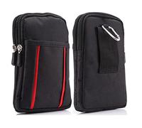 Étui de Ceinture pour Téléphone Portable Noir, Sacoche Ceinture Telephone Homme, Petit Pochette de Ceinture Smartphone Poche Sac Banane de Randonnée Portefeuille Porte-Cartes en Holster Clip Coque