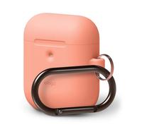 Étui de charge sans fil en silicone pour AirPods 2 / AirPods 1 Peach