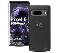 Étui de chargement sans fil pour Google Pixel 8, boîtier de batterie rechargeable portable haute capacité 10 000 mAh chargement sans fil Qi avec boîtier de chargeur de batterie étendu Pixel 8/Pixel 8a