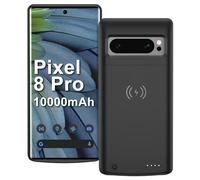 Étui de chargement sans fil pour Google Pixel 8 Pro, 10 000 mAh, haute capacité, portable, chargement sans fil, Pixel 8 Pro, coque de chargeur de batterie étendue, noir