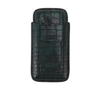Étui de cigare portable en cuir artificiel 3 doigts Humidor excellent pour les affaires de la fête