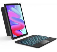 Étui De Clavier Compatible Avec Ipad Air 5/4,Ipad Pro 11"" 4/3/2/1,Support Portrait/Paysage,Pavé Tactile Amovible Avec Éclairage De Fond 7 Couleurs,Disposition Qwertz,Kb04111