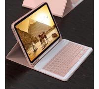 Étui de clavier compatible avec iPad, clavier sans fil Bluetooth amovible avec batterie de 150 mAh et support pour crayon compatible avec iPad Air 5e génération 2022/Air 4e génération 2020/Air 6e géné