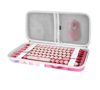 Étui de Clavier Geekria 75%, Sac de Voyage Coque Rigide pour Clavier Portable 84 Touches, Compatible avec Logitech Pop Keys mécanique, Keychron K2, MX Mechanical Mini