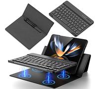Étui de clavier pour Samsung Z Fold 3/Fold 4 avec porte-crayon, clavier magnétique Bluetooth amovible, Mate Xs/Find X2/iPad Étui avec clavier (fibre de carbone)