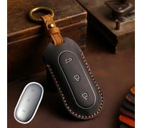 Étui de istance en cuir pour Leading Li Auto L9 2022 offrant une protection complète et un positionnement précis des boutons (noir)