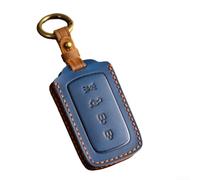 Étui de clé en cuir de vache de haute qualité pour Maserati pour Grecale 2022 2023 avec ingénierie de précision et accès complet aux boutons pour télécommande (bleu)