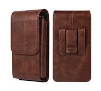 Etui de Clip Ceinture Cuir pour Téléphone Portable, Pochette Smartphone Marron, Vertical Sacoche Randonnée Poche Sac Banane Portefeuille Porte-Cartes en Holster Clip Coque