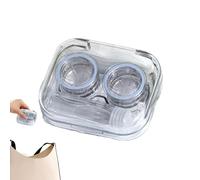 Étui de contact avec pince à épiler, étui de contact de voyage | Kit d'étui pour lentilles de transparentes portables - Outil de suppression de l'applicateur de de protection complète