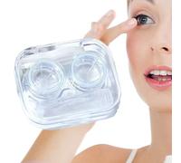 Étui de contact avec pince à épiler, étui de contact de voyage - Kit d'étui pour mini lentilles de | Boîte de rangement et élégante pour la maison, le dortoir, les voyages et les voyages d'aff