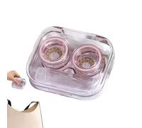 Étui de contact avec pince à épiler, étui de contact de voyage - Mini étui pour lentilles de de voyage,Outil de suppression de l'applicateur de de protection complète pour les voyages