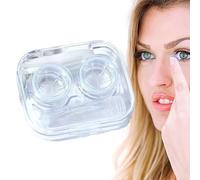 Étui de contact de voyage, étui pour lentilles de contact,Kit d'étui pour lentilles de transparentes portables - Outil de suppression de l'applicateur de de protection complète pour le